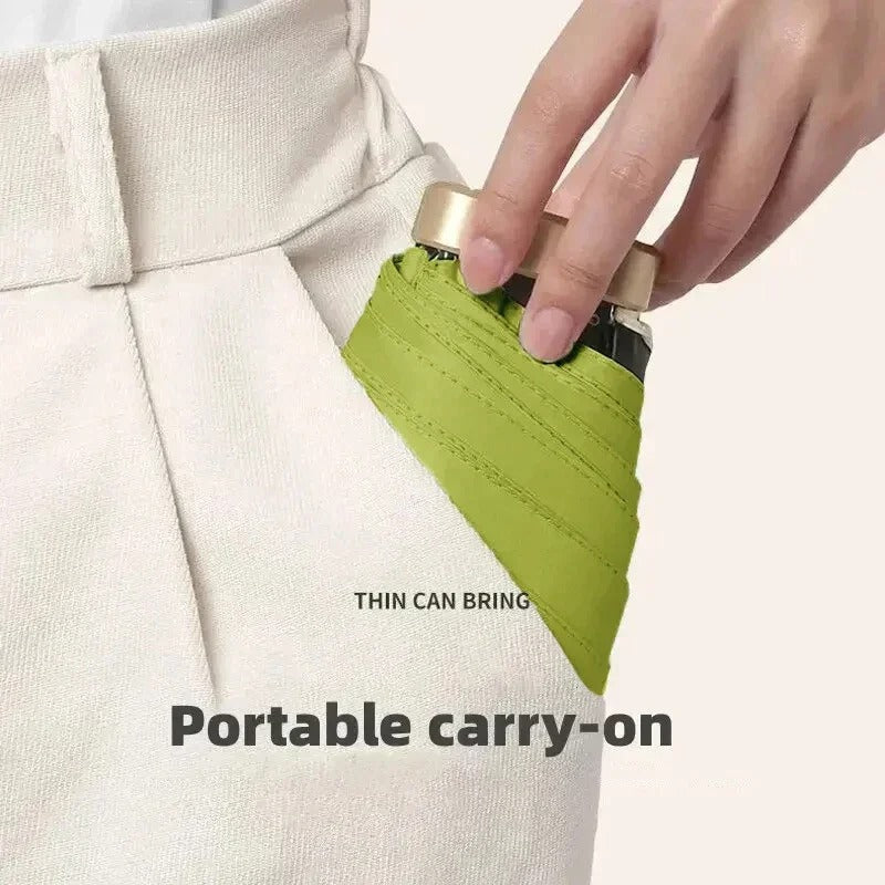Compact Folding Mini Umbrella – UV-Protective, Wind-Resistant Pocket Umbrella for Rain, Sun & Travel