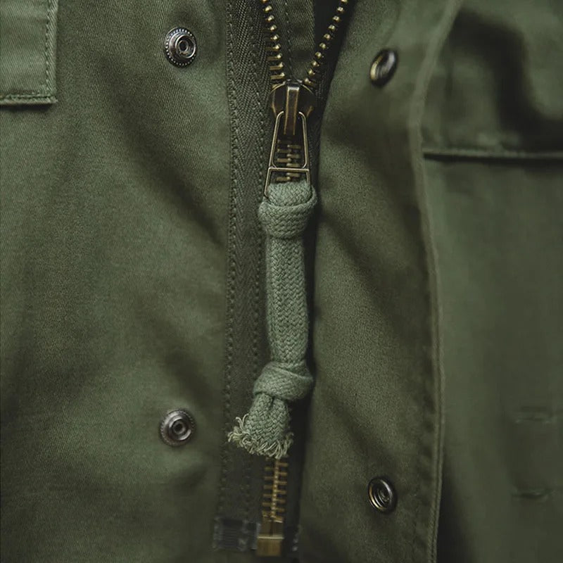 Rugged Classic Multi-Pocket Field Jacket for Men – Timeless Cotton-Blend Utility Jacket for Everyday Adventures