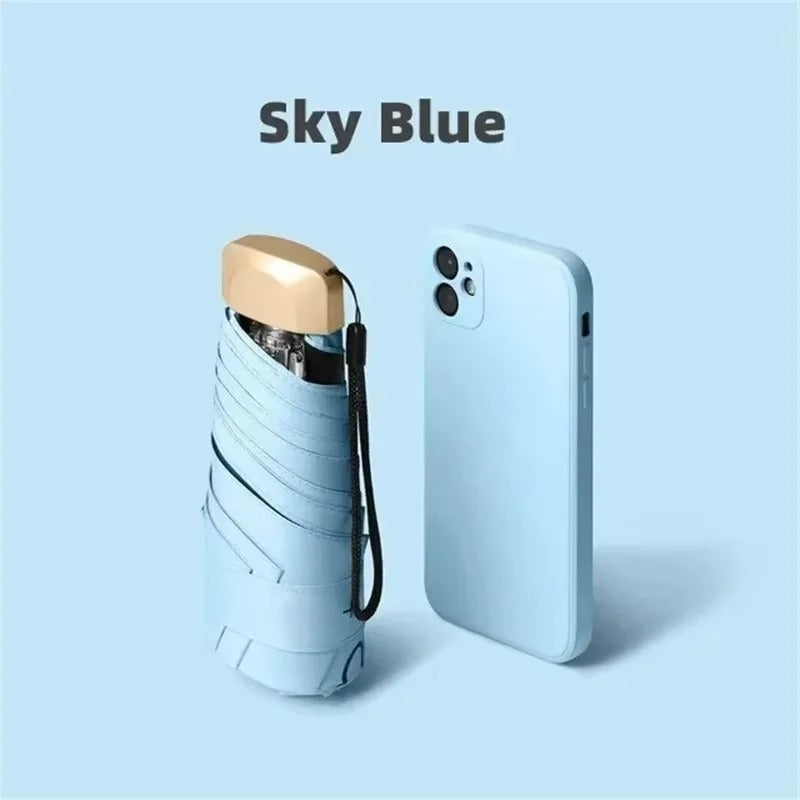 Compact Folding Mini Umbrella – UV-Protective, Wind-Resistant Pocket Umbrella for Rain, Sun & Travel