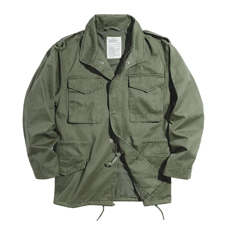 Rugged Classic Multi-Pocket Field Jacket for Men – Timeless Cotton-Blend Utility Jacket for Everyday Adventures