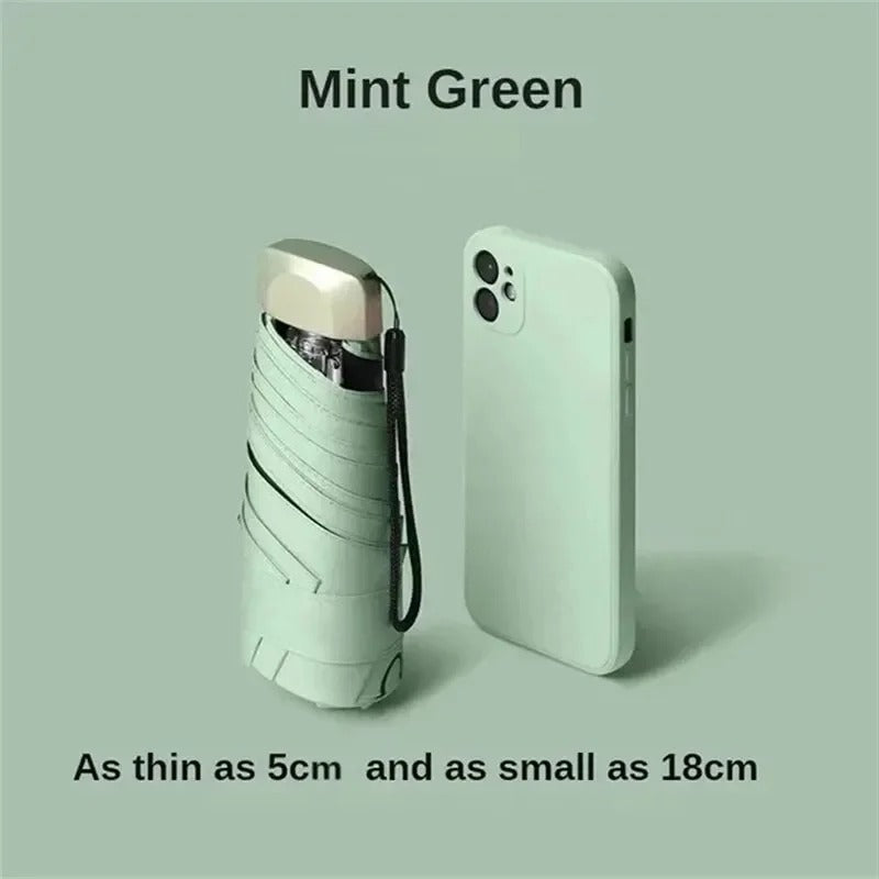Compact Folding Mini Umbrella – UV-Protective, Wind-Resistant Pocket Umbrella for Rain, Sun & Travel