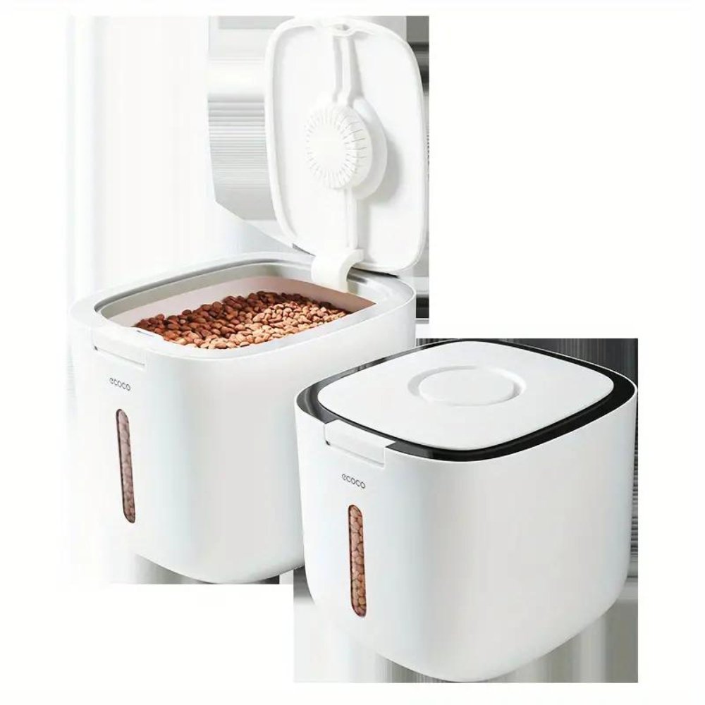 Airtight Pet Food Storage Container with Measuring Cup – Keeps Dog & Cat Food Fresh