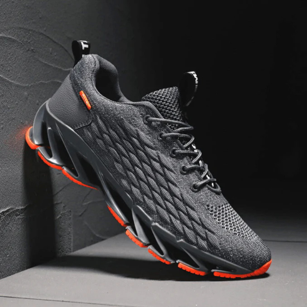 High-Performance Athletic Running Shoes for Men – Breathable Cushioned Trainers with All-Surface Grip Sole