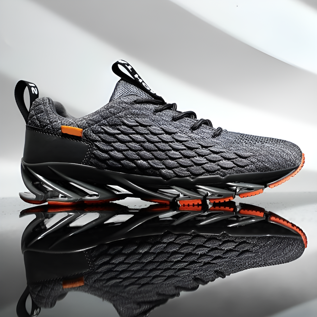 High-Performance Athletic Running Shoes for Men – Breathable Cushioned Trainers with All-Surface Grip Sole