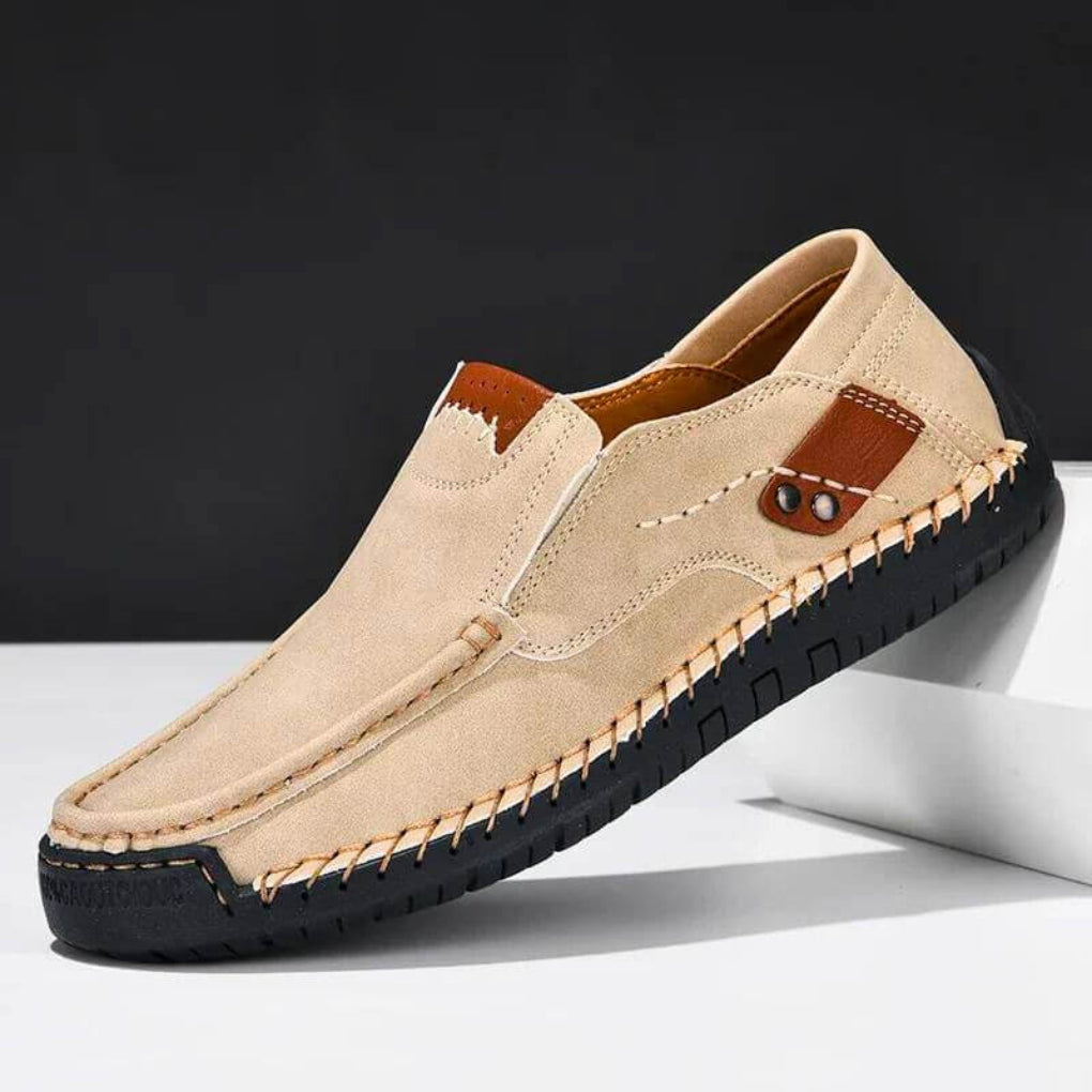 Supportive Orthopedic Slip-On Shoes for Men – Cushioned Arch-Support Walking Shoes with Easy Step-In Fit