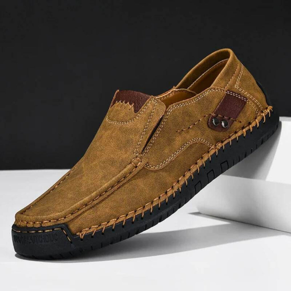 Supportive Orthopedic Slip-On Shoes for Men – Cushioned Arch-Support Walking Shoes with Easy Step-In Fit