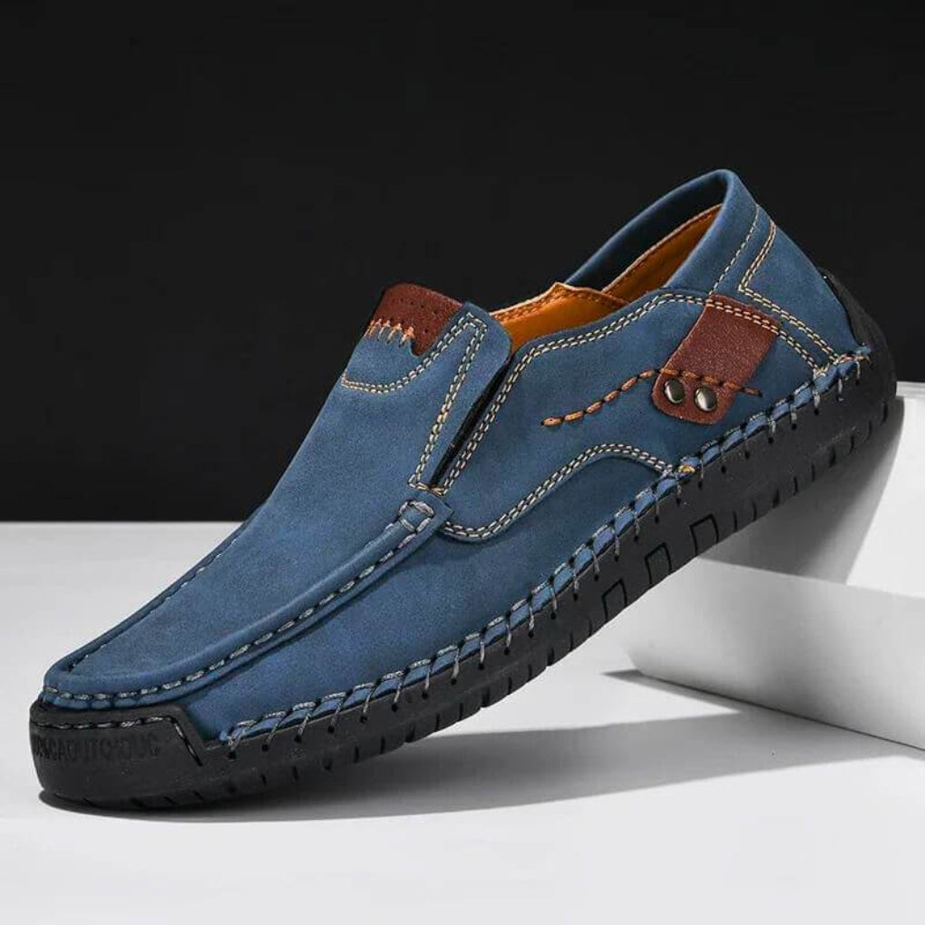Supportive Orthopedic Slip-On Shoes for Men – Cushioned Arch-Support Walking Shoes with Easy Step-In Fit