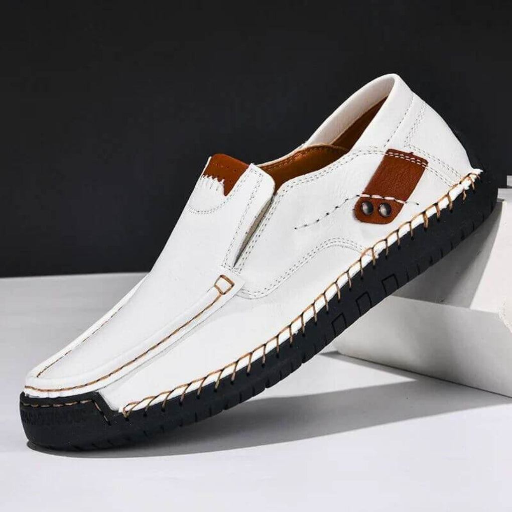 Supportive Orthopedic Slip-On Shoes for Men – Cushioned Arch-Support Walking Shoes with Easy Step-In Fit