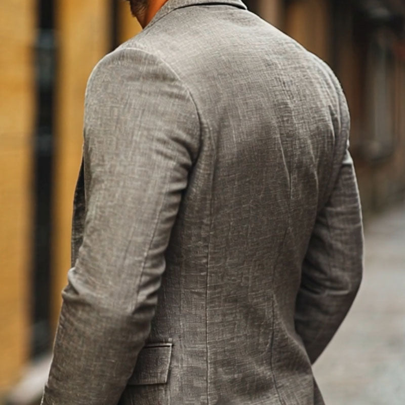 Breathable Lightweight Single-Breasted Blazer for Men – Tailored Warm-Weather Jacket for Work & Weekends