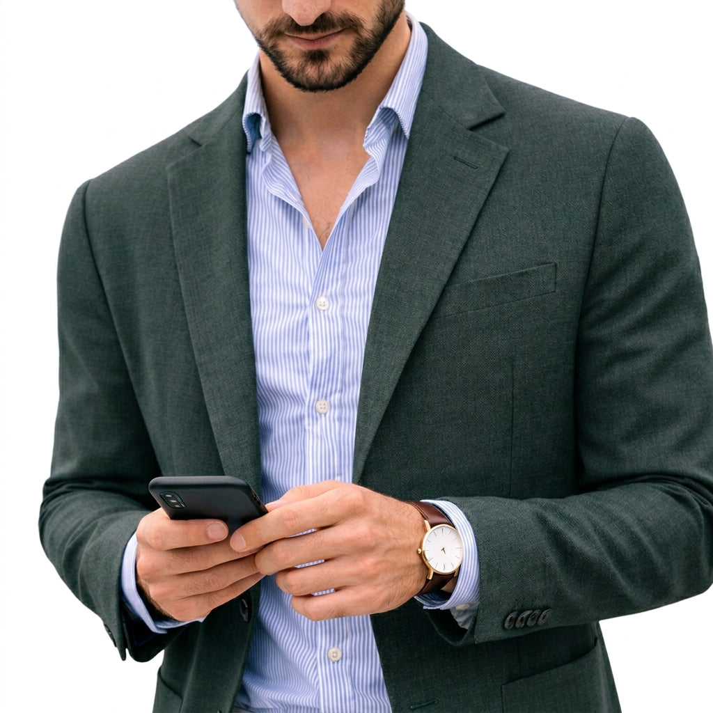 Sophisticated Knit Blazer for Men – Soft Unstructured Sport Coat for Smart-Casual Work & Weekend Wear