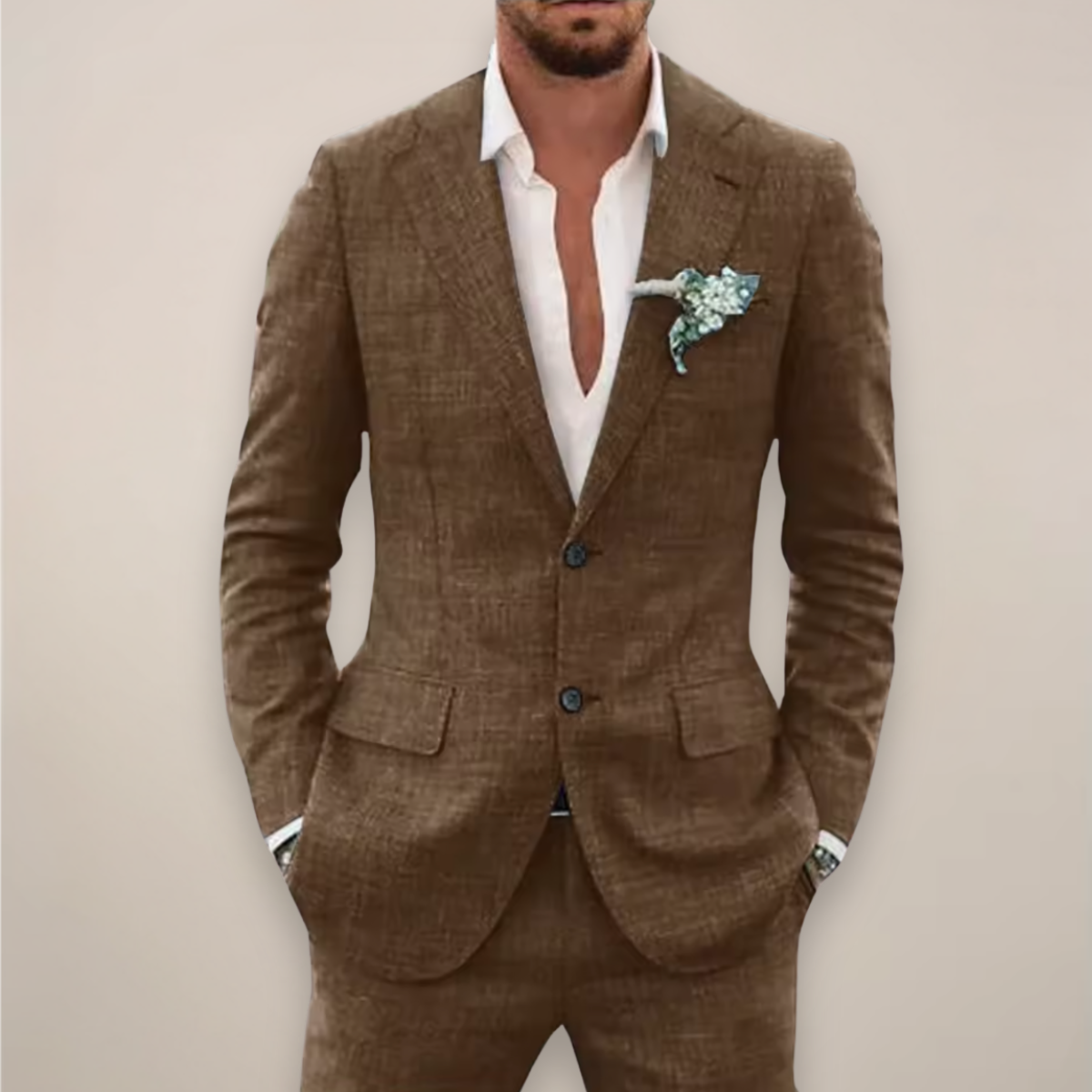 Sharp Tailored Two-Piece Suit for Men – Slim Fit Blazer & Trousers for Weddings, Proms & Warm-Season Events