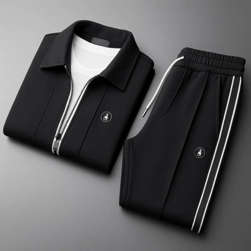 Velocity Performance Tracksuit Set for Men – Soft-Touch Athletic Jacket & Jogger Two-Piece for Training & Travel
