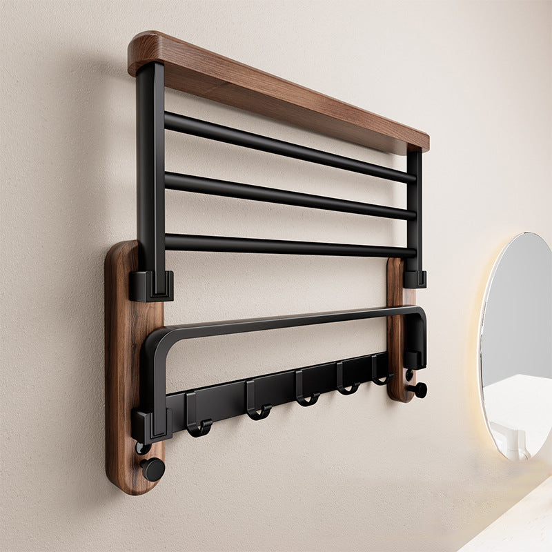 Minimalist No-Drill Towel Rack – Matte Stainless Steel Wall-Mounted Towel Bar for Modern Bathrooms