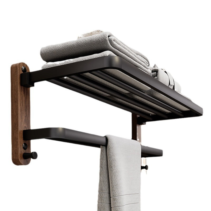 Minimalist No-Drill Towel Rack – Matte Stainless Steel Wall-Mounted Towel Bar for Modern Bathrooms