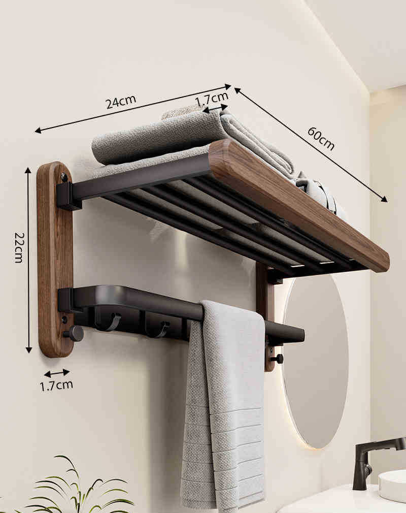 Minimalist No-Drill Towel Rack – Matte Stainless Steel Wall-Mounted Towel Bar for Modern Bathrooms