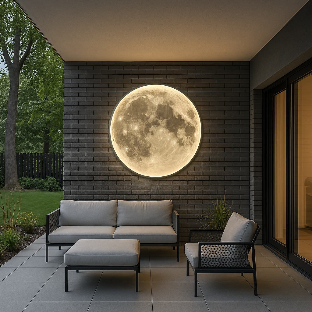 3D Moon Lamp Wall Light | LED Lunar Night Light & Room Decor
