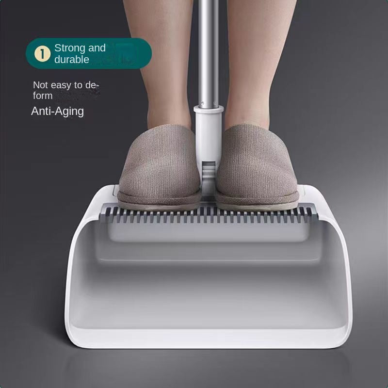 Multifunctional Broom & Dustpan Set – Self-Cleaning Standing Dustpan with Comb Teeth for Home & Kitchen