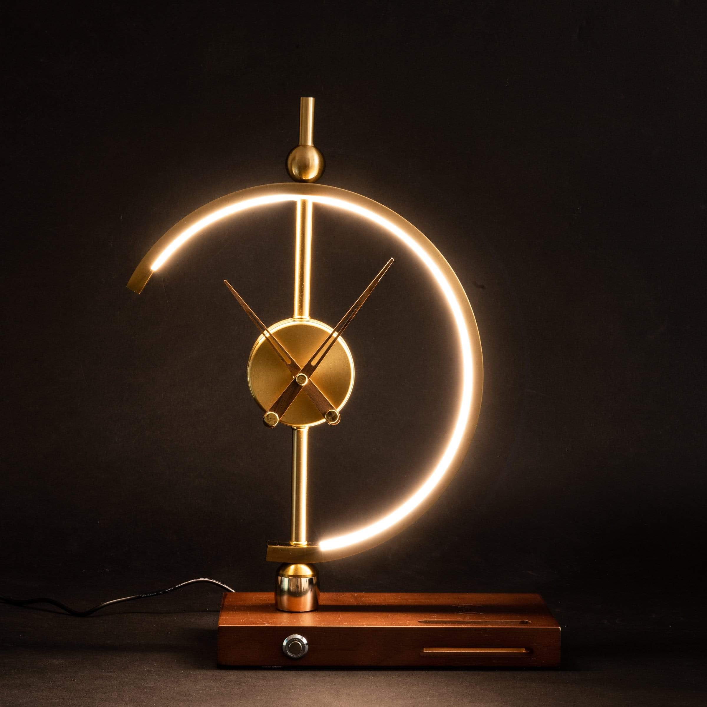 Dimmable LED Desk Lamp with Wireless Charging and Digital Clock