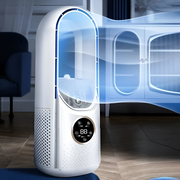 Bladeless desktop air cooler with humidifier
