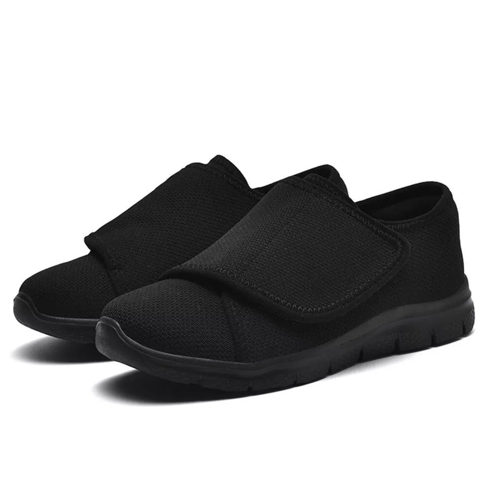 Supportive Wide-Fit Comfort Shoes for Women – Adjustable Soft-Upper Walking Shoes for Sensitive & Swollen Feet