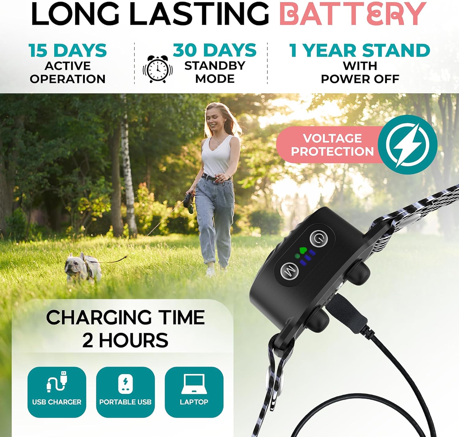 Gentle Anti-Bark Training Collar for Small Dogs – Rechargeable Waterproof Vibration & Sound Behavior Aid