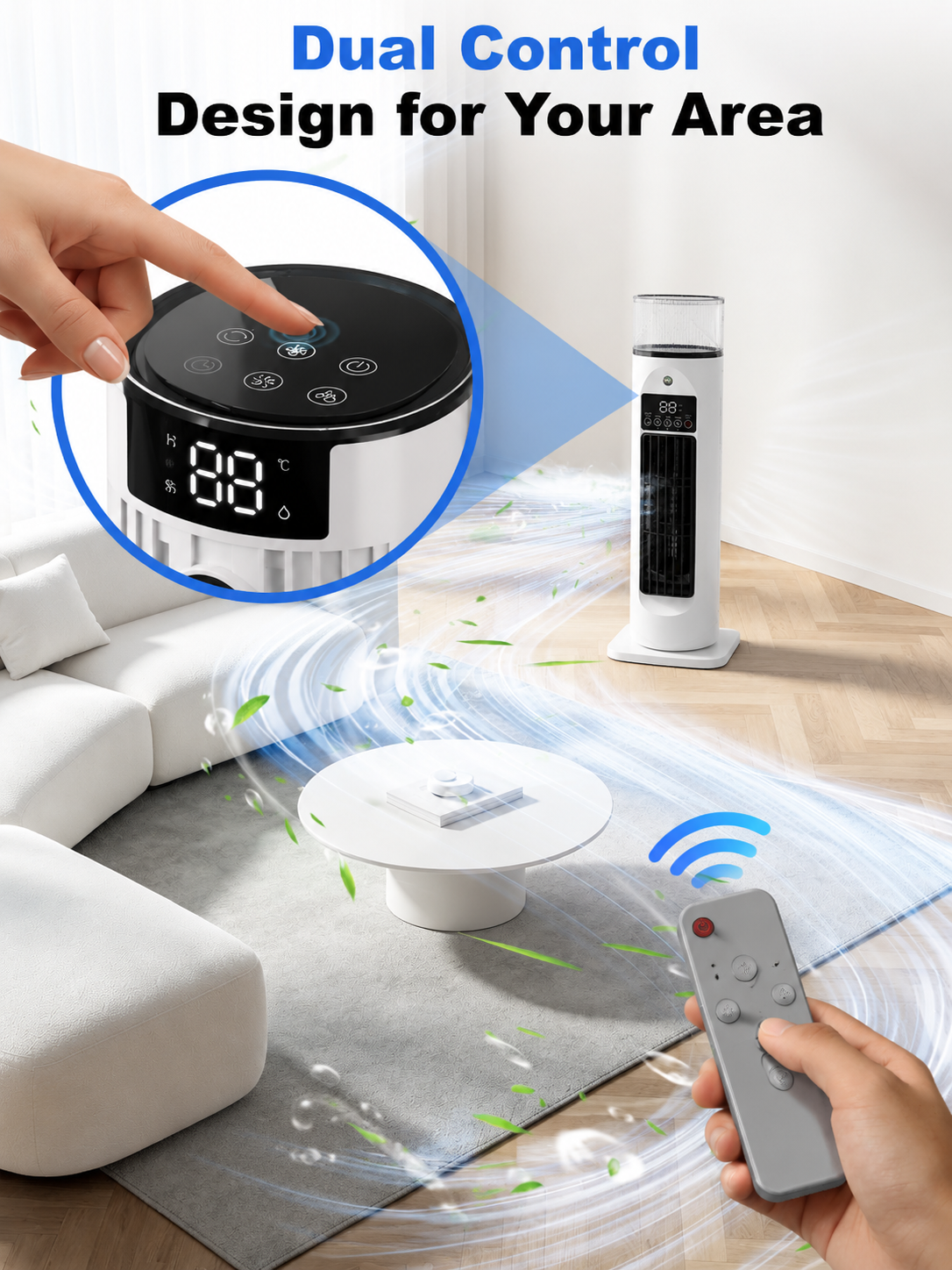 4-in-1 room cooler with remote