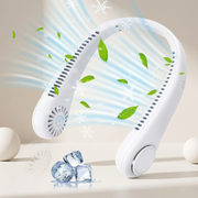 Portable bladeless neck cooling fan
