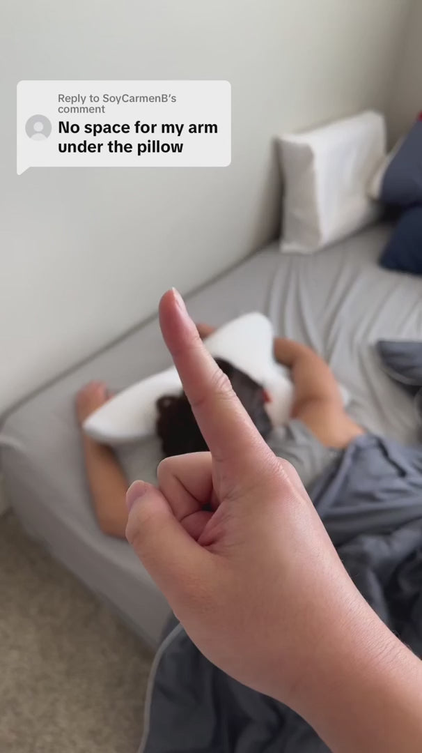 Load video: Orthopedic Cervical Pillow | Contour Memory Foam for Neck Pain