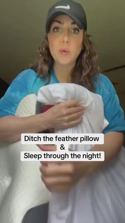 Load video: Orthopedic Cervical Pillow | Contour Memory Foam for Neck Pain