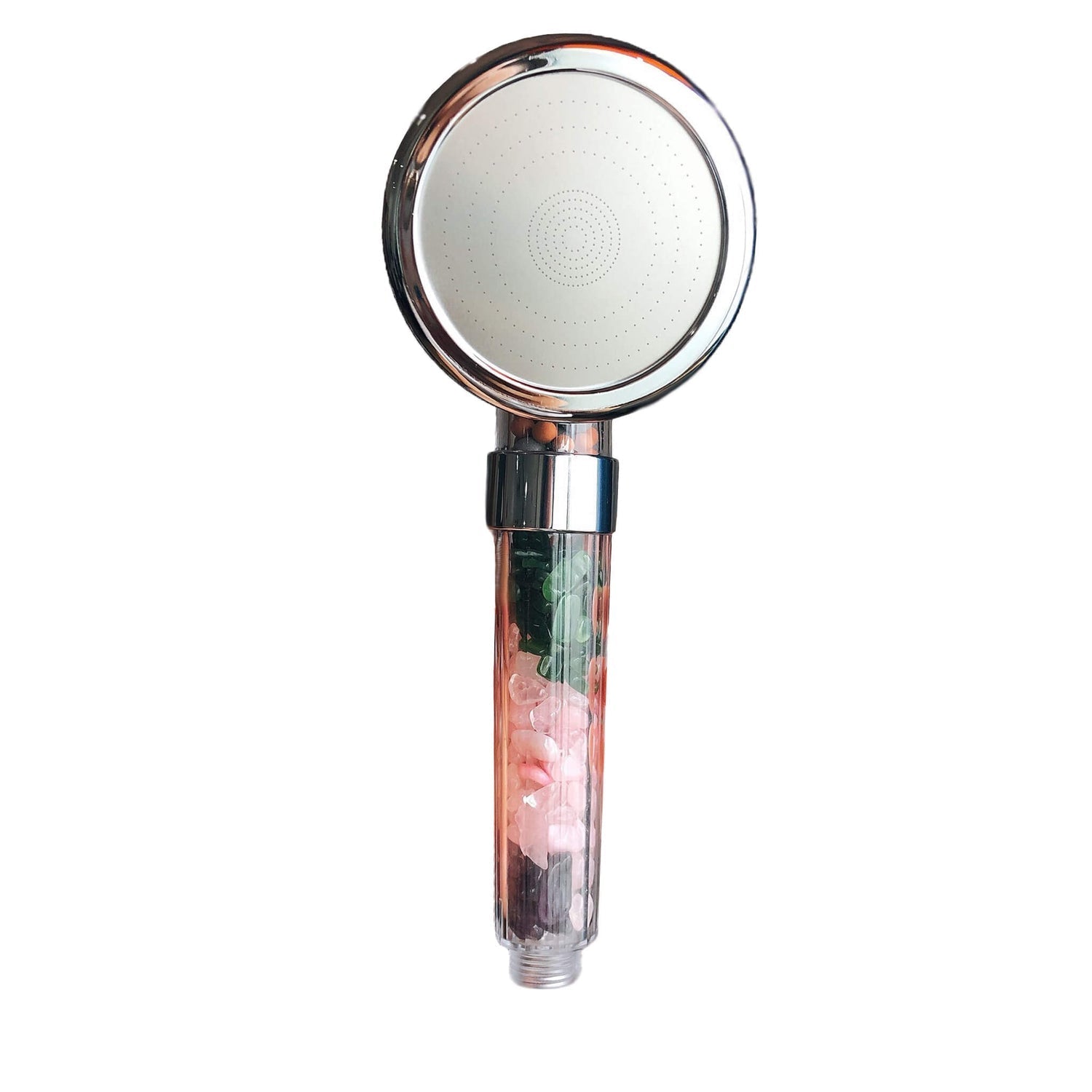 High-Pressure Filtered Shower Head with Mineral Stones for Soft Water