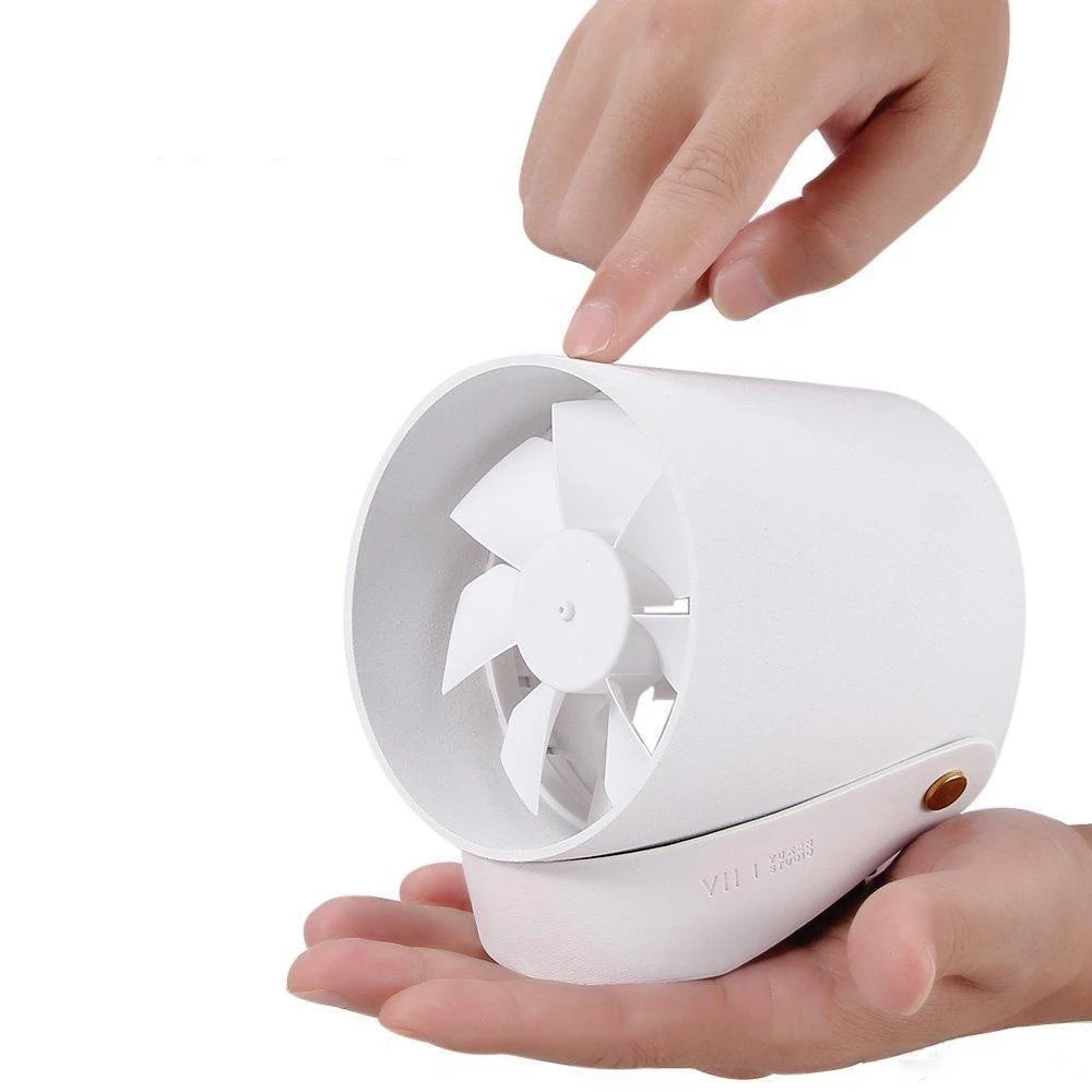 Ultra Silent Mini USB Fan | Double Blade Portable Touch Control Cooler