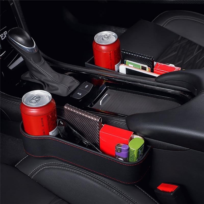 Premium PU Leather Car Seat Gap Organizer – Slip-In Console Side Storage Pocket for Phone, Keys & Wallet
