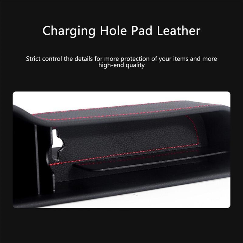 Premium PU Leather Car Seat Gap Organizer – Slip-In Console Side Storage Pocket for Phone, Keys & Wallet