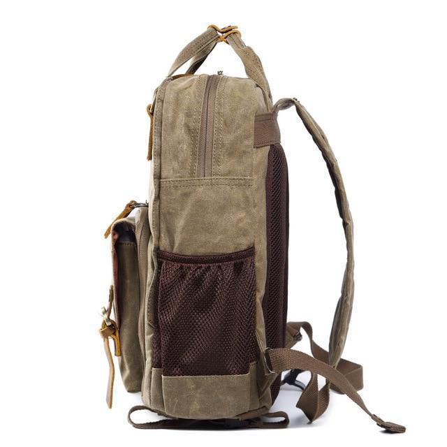 Waterproof Waxed Canvas Camera Bag | DSLR & 15" Laptop Backpack