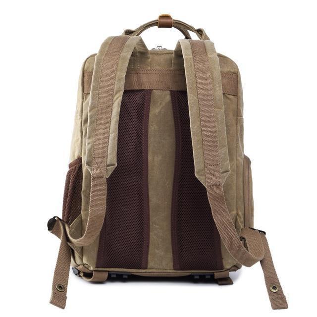 Waterproof Waxed Canvas Camera Bag | DSLR & 15" Laptop Backpack