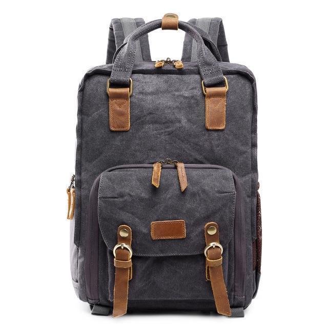 Waterproof Waxed Canvas Camera Bag | DSLR & 15" Laptop Backpack