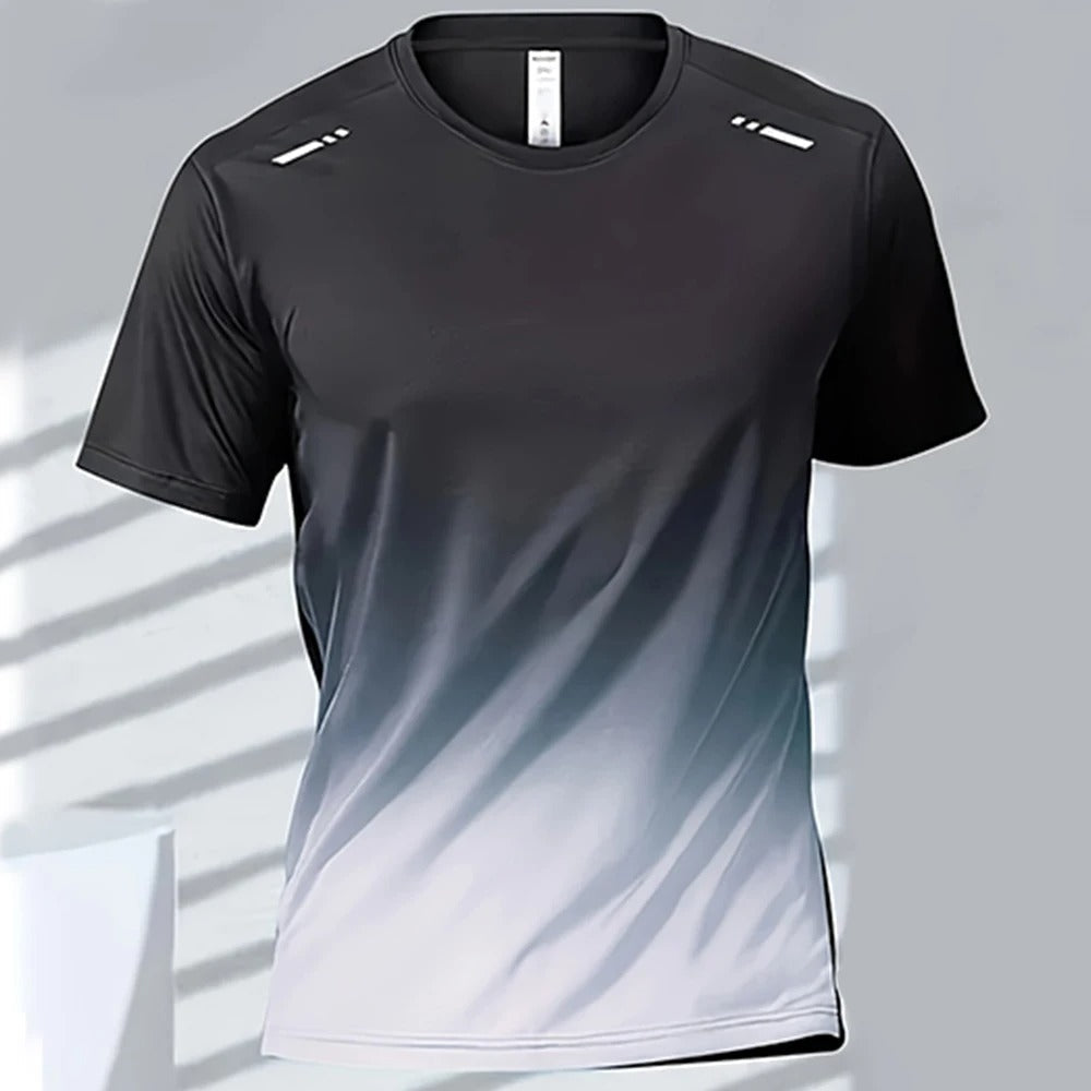 Lightweight Men's Ombre Performance Tee – Quick-Dry Moisture-Wicking Athletic T-Shirt for Running & Gym