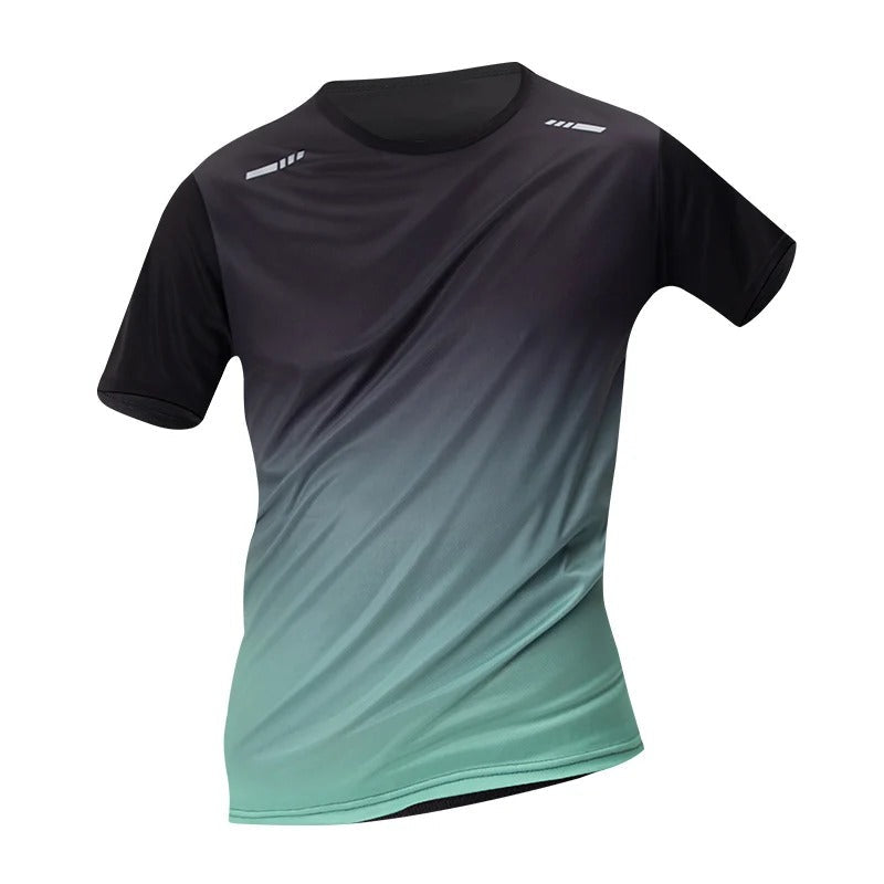 Lightweight Men's Ombre Performance Tee – Quick-Dry Moisture-Wicking Athletic T-Shirt for Running & Gym