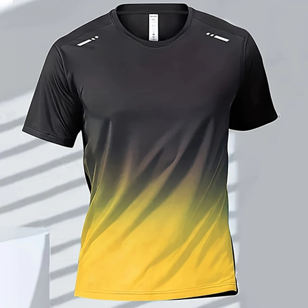 Lightweight Men's Ombre Performance Tee – Quick-Dry Moisture-Wicking Athletic T-Shirt for Running & Gym