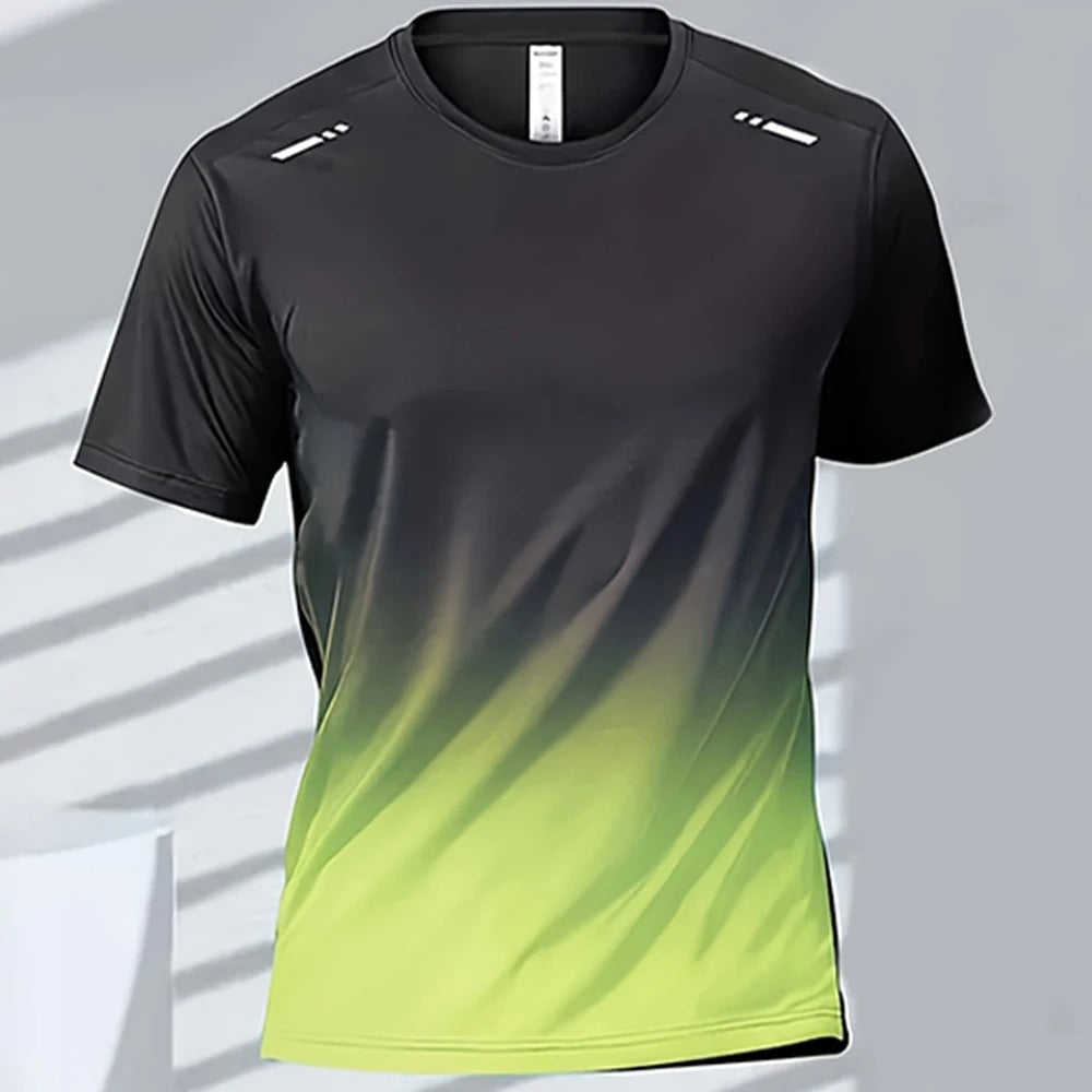 Lightweight Men's Ombre Performance Tee – Quick-Dry Moisture-Wicking Athletic T-Shirt for Running & Gym
