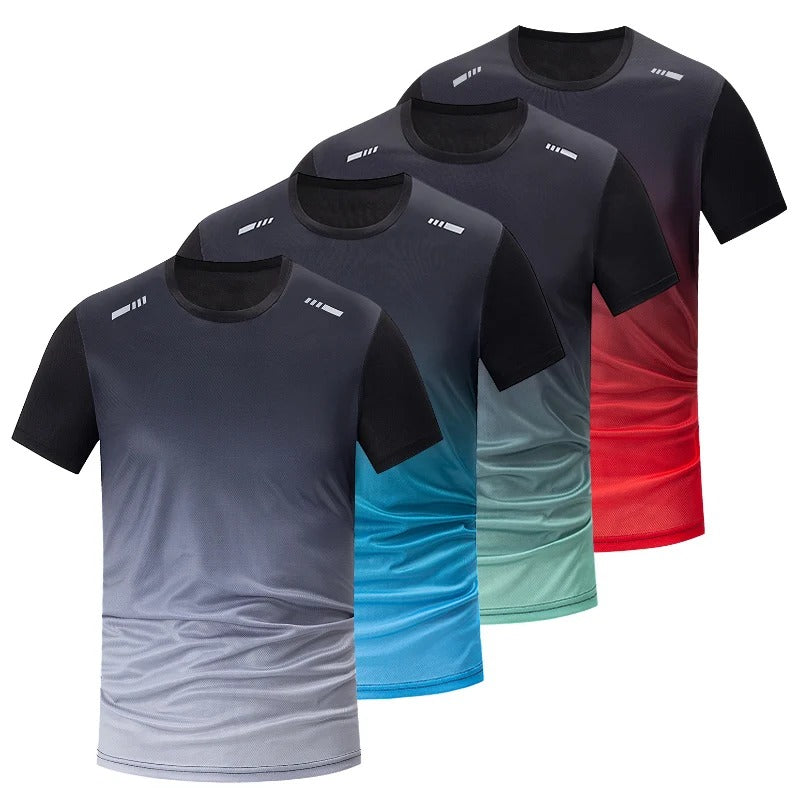 Lightweight Men's Ombre Performance Tee – Quick-Dry Moisture-Wicking Athletic T-Shirt for Running & Gym