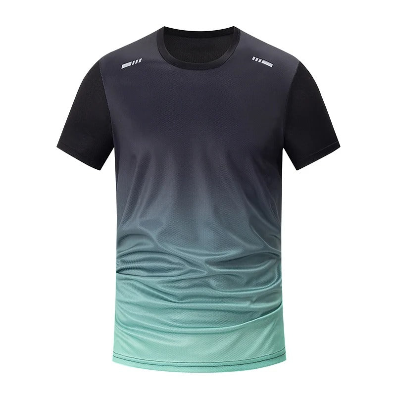 Lightweight Men's Ombre Performance Tee – Quick-Dry Moisture-Wicking Athletic T-Shirt for Running & Gym