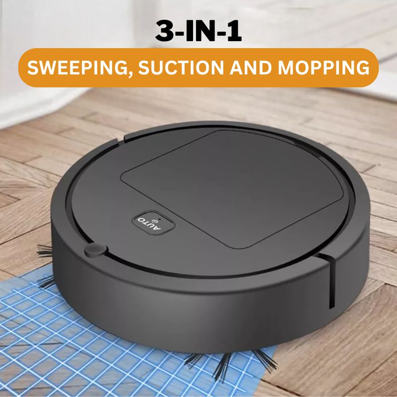 Smart 3-in-1 Robot Vacuum Cleaner – Slim Sweeping, Vacuuming & Mopping Robot for Pet Hair & Hard Floors