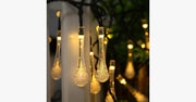 Solar Raindrop Fairy String Lights – Waterproof Outdoor Garden Lights for Patio, Wedding & Party Decor