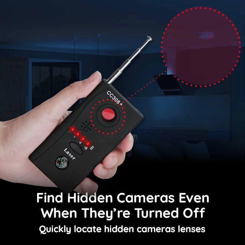 SentryScan Portable Bug Detector – Hidden Camera & Microphone Finder for Hotels, Rentals & Private Spaces