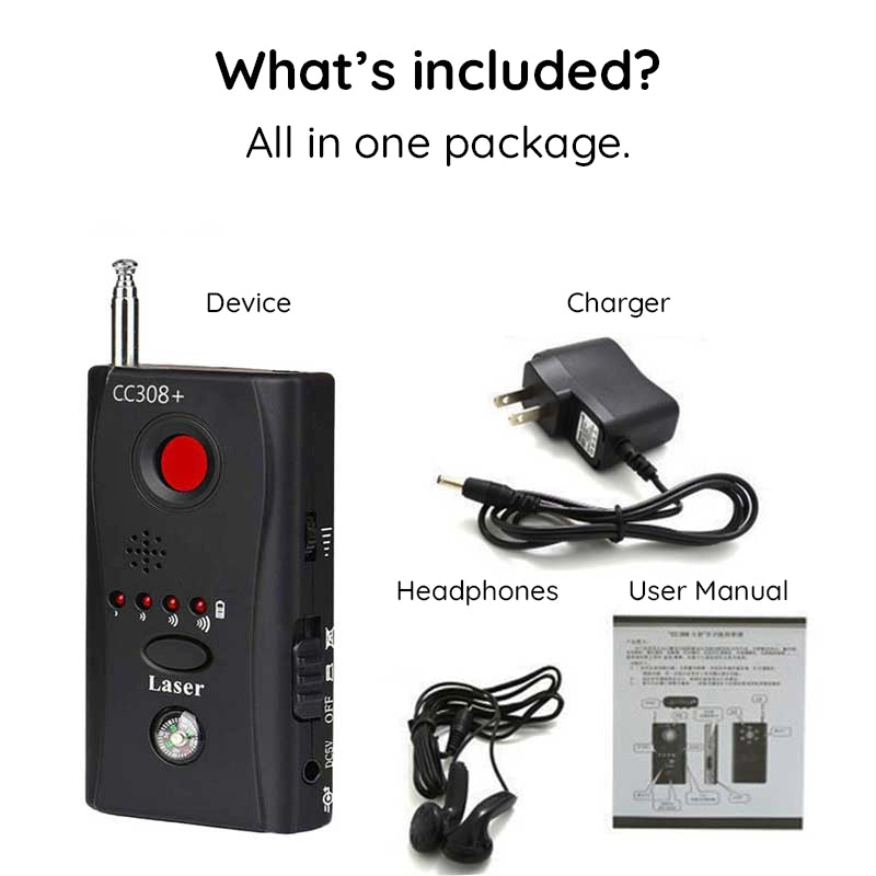 SentryScan Portable Bug Detector – Hidden Camera & Microphone Finder for Hotels, Rentals & Private Spaces