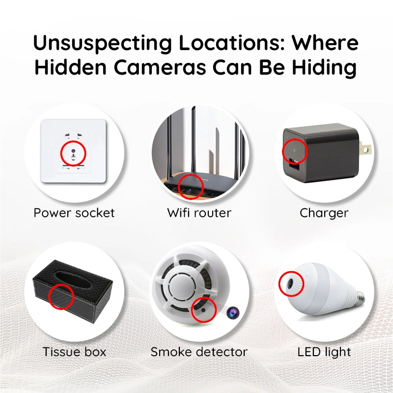 SentryScan Portable Bug Detector – Hidden Camera & Microphone Finder for Hotels, Rentals & Private Spaces