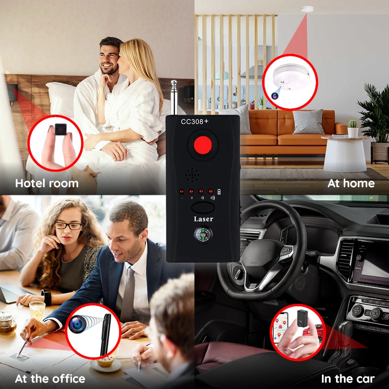 SentryScan Portable Bug Detector – Hidden Camera & Microphone Finder for Hotels, Rentals & Private Spaces