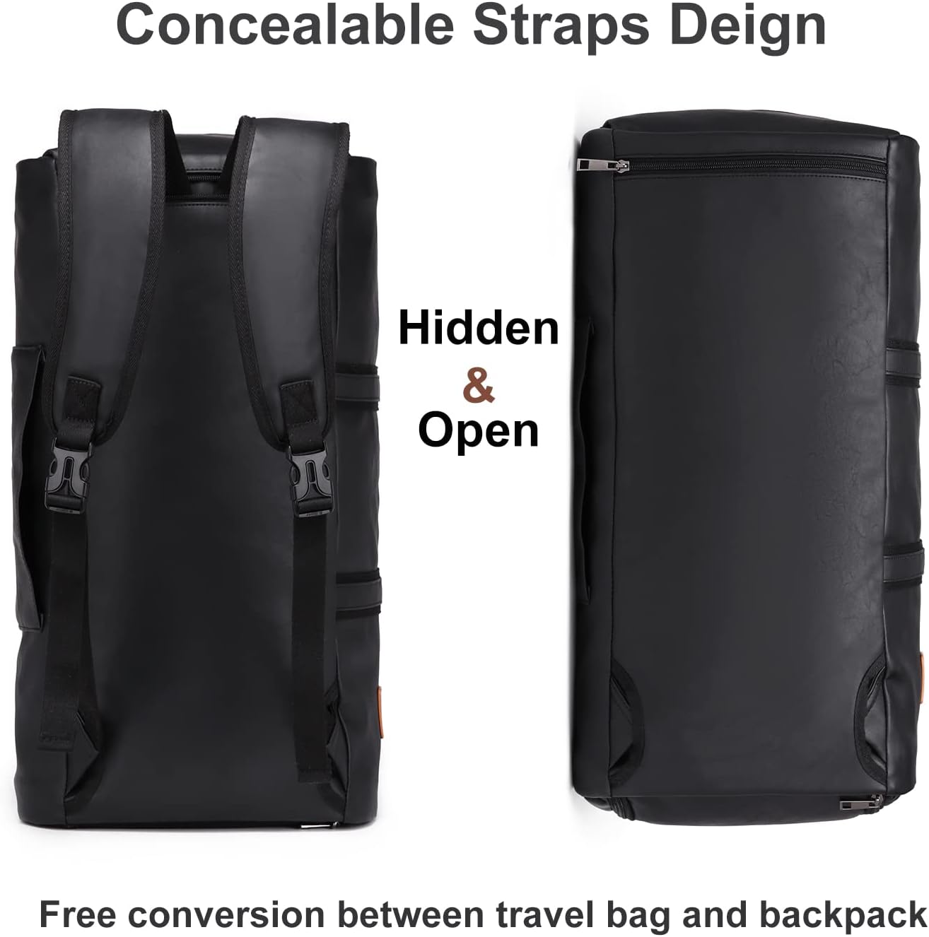 Convertible Garment Bag | PU Leather Carry-On Weekender & Suit Duffel
