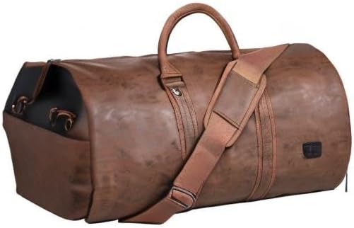 Convertible Garment Bag | PU Leather Carry-On Weekender & Suit Duffel